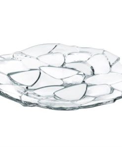 Assiette ronde cristal pétale