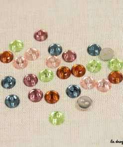 Bouton Strass facettes bouton rond 10 mm