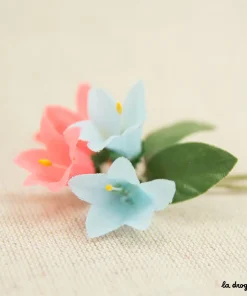 Fleur en tissu Campanule | Accessoire Modiste 100 x 40 mm