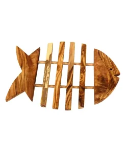 Dessous de Plat « Poisson » en bois d&rsquo;olivier