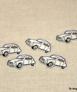 Ecusson voiture 2 CV 53 mm | Ecusson à thermocoller 53 x 30 mm