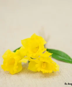 Fleur en tissu Jonquille | Accessoire Modiste 120 x 35 mm