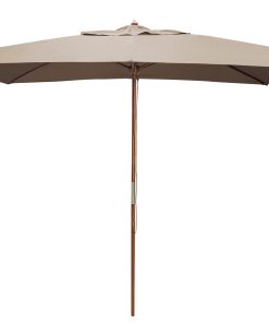 Parasol droit bois 3 x 2 m