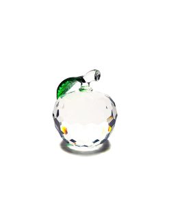 Apple crystal paperweight