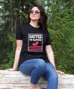 T-shirt Femme – Sauvez un éleveur mangez un vegan