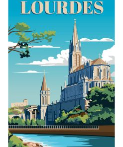 Lourdes – Affiche de voyage