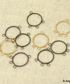 Créole torsadée 3 anneaux 22 mm | Apprêt 22 mm