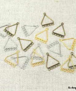 Sans façon triangle 5 anneaux 27 x 22 mm | Apprêt