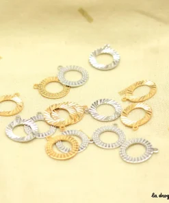 Amulette Cercle tourbillonnant | Breloque 17 x 15 mm