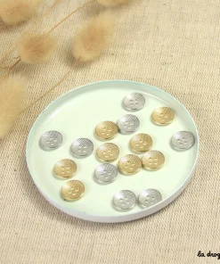 Bouton Petit creux quadrillé 11 mm