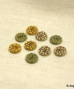 Bouton Aride coco gravé 13 mm