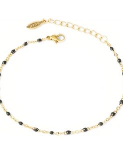 Bohemian black beaded bracelet