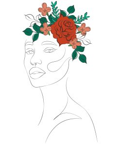 Grâce Florale – Affiche Line art