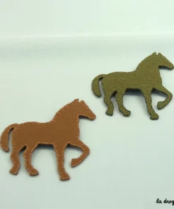 Ecusson en feutre Cheval | Ecusson à thermocoller 88×70 mm
