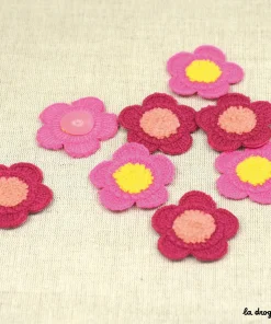 Ecusson Fun Flowers 45 mm | Ecusson à thermocoller 45 mm