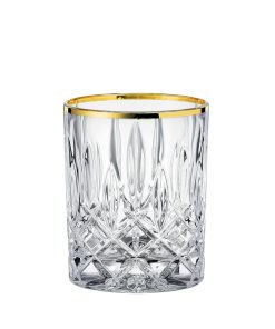 Set 4 Gold noblesse crystal tumblers nachtmann