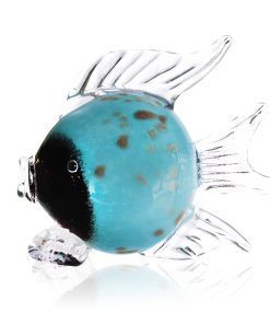 Sculpture poisson Néréide brun & turquoise