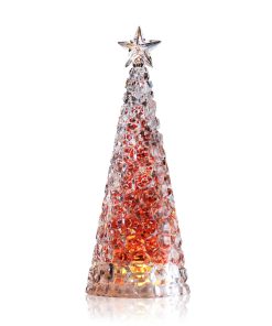 Red and gold acrylic light tree