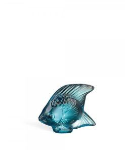 Poisson turquoise lustré lalique
